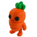 Figurka 3d drukowana fidget ludek ludzik MARCHEWKA stojąca