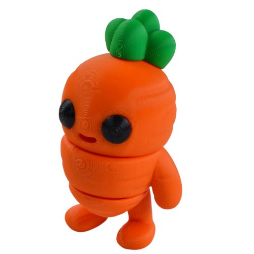 Figurka 3d drukowana fidget ludek ludzik MARCHEWKA stojąca