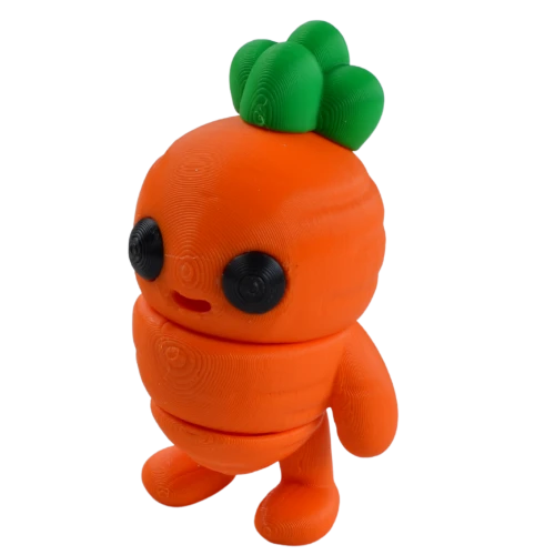 Figurka 3d drukowana fidget ludek ludzik MARCHEWKA stojąca