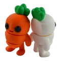 Figurki 3d drukowane ludki MARCHEWKA I PIETRUSZKA zestaw prezent dla rolnika