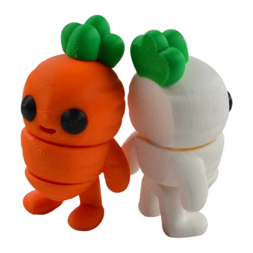 Figurki 3d drukowane ludki MARCHEWKA I PIETRUSZKA zestaw prezent dla rolnika