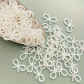PER10 Koraliki akrylowe perłowe KOKARDKA kokardki duże 29mm białe 10szt
