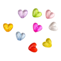 KOK69 Koraliki SERCE SERDUSZKO przezroczyste miks kolory 10szt