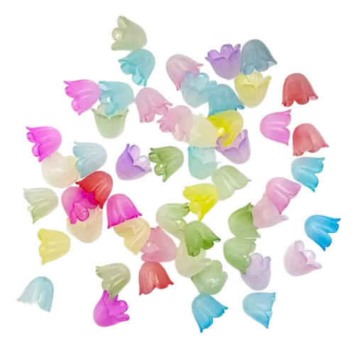 Koraliki TULIPAN DZWONKI konwalia 10mm pastelowe