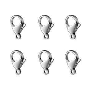 KAR54 Karabińczyk karabinek zapięcie bransoletki 12mm 10szt kolor platynowy