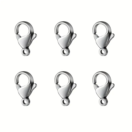 KAR54 Karabińczyk karabinek zapięcie bransoletki 12mm 10szt kolor platynowy