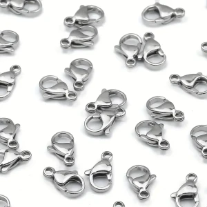 KAR67 Karabińczyk karabinek zapięcie bransoletki 10mm 10szt kolor platynowy