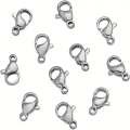 Karabińczyk karabinek zapięcie bransoletki 10mm 10szt kolor platynowy