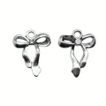Zawieszki charm metalowe KOKARDKA kokarda do bransoletek 2szt