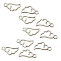 ZAW32 Zawieszki charm metalowe SKRZYDŁO chmurka obłok do bransoletek 10szt
