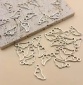ZAW32 Zawieszki charm metalowe SKRZYDŁO chmurka obłok do bransoletek 10szt