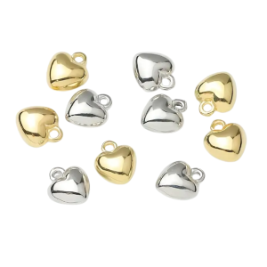 ZAW33 Zawieszki CCB charm SERDUSZKO SERCE złote srebrne do bransoletek 50szt