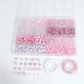 Duży zestaw PINK KAWAII koraliki akrylowe RÓŻOWY do biżuterii