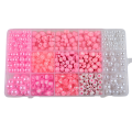 Zestaw PINK KAWAII koraliki akrylowe RÓŻOWY do biżuterii