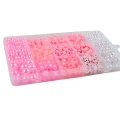 Zestaw PINK KAWAII koraliki akrylowe RÓŻOWY do biżuterii