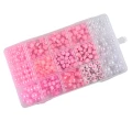 Zestaw PINK KAWAII koraliki akrylowe RÓŻOWY do biżuterii