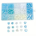 Zestaw BLUE KAWAII koraliki akrylowe NIEBIESKI do biżuterii