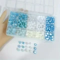 Zestaw BLUE KAWAII koraliki akrylowe NIEBIESKI do biżuterii