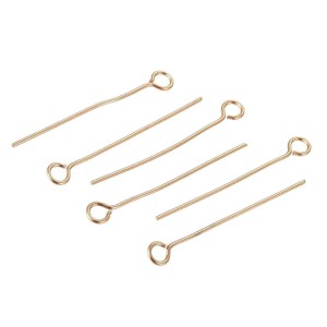 I7 Igły jubilerskie szpilki haczyki złote 25mm 0,6mm 10szt stal nierdzewna