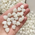 Koraliki akrylowe perłowe SERCE SERDUSZKO 12mm białe 10szt