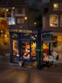 Book nook miniaturowy domek DIY Rolife Leisure Time Tea Room NIEBIESKA HERBACIARNIA