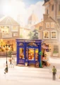 Book nook miniaturowy domek DIY Rolife Leisure Time Tea Room NIEBIESKA HERBACIARNIA