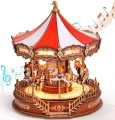 KARUZELA miniaturowa DIY Rolife CLASSIC CAROUSEL Pozytywka MUZYKA Światło