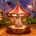 KARUZELA miniaturowa DIY Rolife CLASSIC CAROUSEL Pozytywka MUZYKA Światło