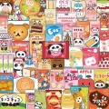 Naklejki STICKER WLEPY PRZEZROCZYSTE KOREAŃSKIE przekąski kawaii