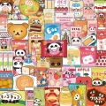 Naklejki STICKER WLEPY PRZEZROCZYSTE KOREAŃSKIE przekąski kawaii