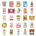 Naklejki STICKER WLEPY PRZEZROCZYSTE KOREAŃSKIE przekąski kawaii