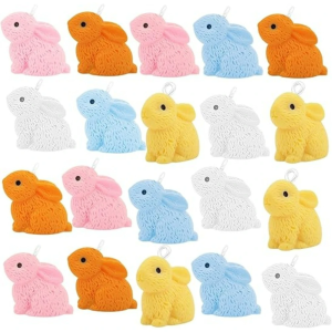 ZAW34 Zawieszki KRÓLIK Króliczek Bunny do bransoletek 5szt miks kolor