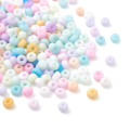 Koraliki rocaille szklane drobne PASTELOWE KOLORY 3,5mm 5250szt kaseta