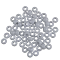KOP48 Koraliki kandi oponki akryl 9mm warkoczyki bransoletki pony bead szare 20szt