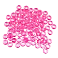 Koraliki kandi oponki akryl 9mm warkoczyki pony bead różowe przezroczyste