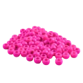 Koraliki oponki kandi 9mm warkoczyki pony bead jasna magenta 20 sztuk