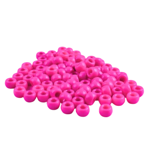 KOP51 Koraliki oponki kandi 9mm warkoczyki pony bead jasna magenta 20szt 