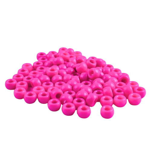 Koraliki oponki kandi 9mm warkoczyki pony bead jasna magenta 20 sztuk