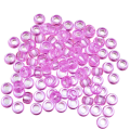 Koraliki kandi oponki akryl 9mm pony bead fioletowe przezroczyste 20szt