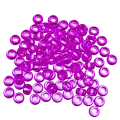 Koraliki kandi oponki akryl 9mm pony bead fioletowe transparentne