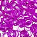 Koraliki kandi oponki akryl 9mm pony bead fioletowe transparentne