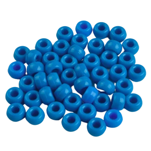 KOP56 Koraliki kandi oponki akryl 9mm pony beads niebieskie 20szt