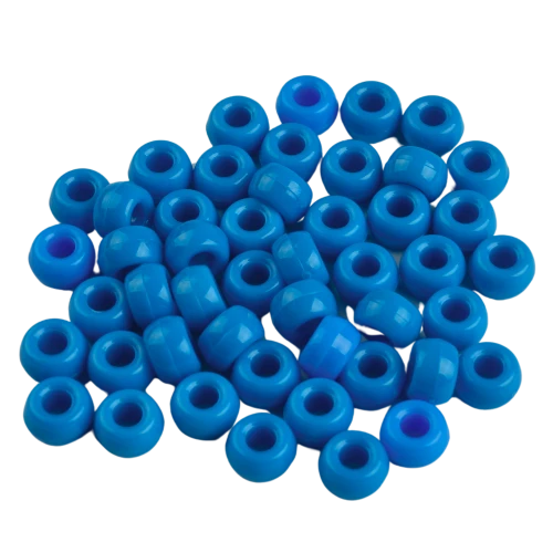 Koraliki kandi oponki akryl 9mm pony beads niebieskie 20szt