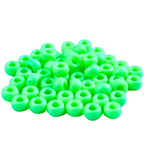 KOP57 Koraliki oponki akryl 9mm kandi pony bead jasnozielone neon 20szt