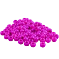 Koraliki kandi oponki akryl 9mm warkoczyki pony bead jasnofioletowe