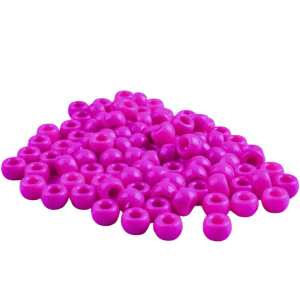 KOP58 Koraliki kandi oponki akryl 9mm warkoczyki pony bead jasnofioletowe 20szt