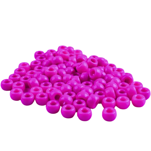 Koraliki kandi oponki akryl 9mm warkoczyki pony bead jasnofioletowe
