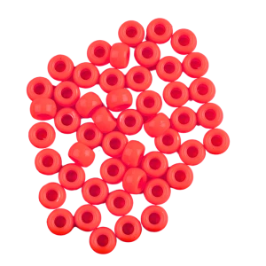 KOP59 Koraliki oponki kandi 9mm warkoczyki pony bead pomarańczowe 20szt