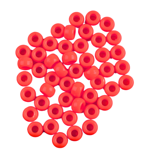 Koraliki oponki kandi 9mm warkoczyki pony bead pomarańczowe