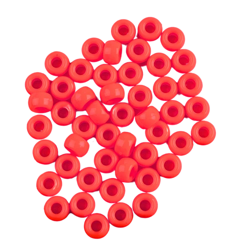 Koraliki oponki kandi 9mm warkoczyki pony bead pomarańczowe